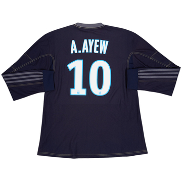 Camiseta de visitante de manga larga del Olympique Marseille 2013-14 A.Ayew #10 - 10/10 - (XL)