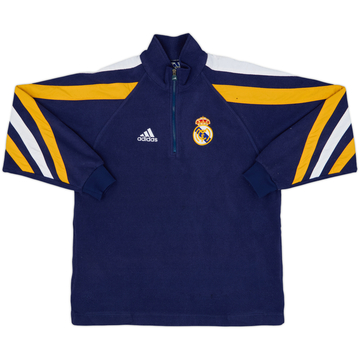 1998-99 Real Madrid adidas Sudadera de polar con cierre de 1/4 - 6/10 - (M)