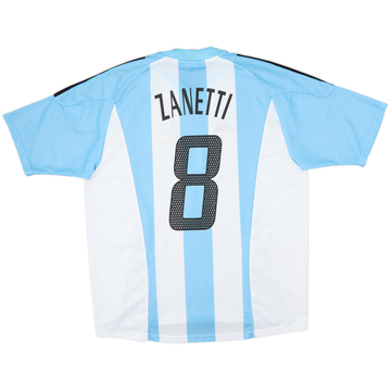 2002-04 Argentina Home Shirt Zanetti #8 - 10/10 - (L)