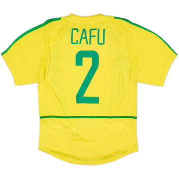 Camiseta de local de Brasil 2002-04 Cafu #2 - 6/10 - (S)