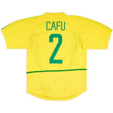 Camiseta de local de Brasil 2002-04 Cafu #2 - 8/10 - (M)