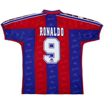 1995-97 Barcelona Home Shirt Ronaldo #9 - 6/10 - (M)