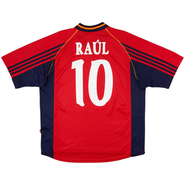 1998-99 Spain Home Shirt Raul #10 - 9/10 - (XL)