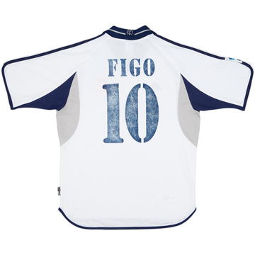 2001-02 Real Madrid Home Shirt Figo #10 - 4/10 - (XL)