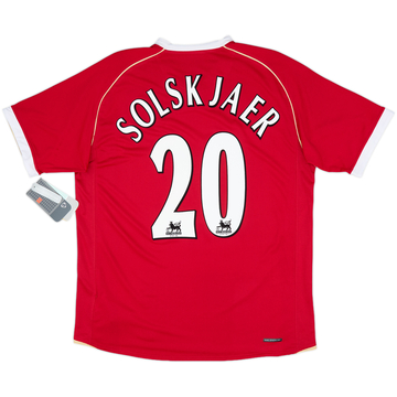 2006-07 Manchester United Home Shirt Solskjaer #20 - 8/10 - (XL)