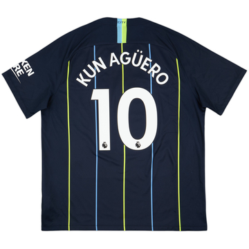 2018-19 Manchester City Away Shirt Kun Aguero #10 - 10/10 - (7-8