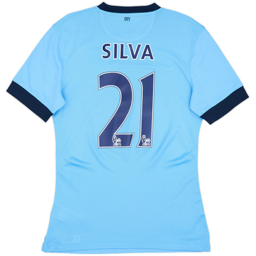 2014-15 Manchester City Authentic Home Shirt Silva #21 (M)