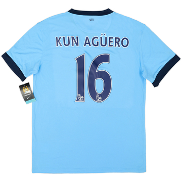 2012-13 Manchester City Home Shirt Kun Aguero #16 - 8/10 - (L)