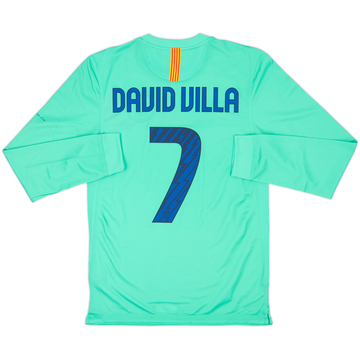 2010-11 Barcelona Home L/S Shirt David Villa #7 - 5/10 - (L)