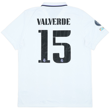 2023-24 Real Madrid Away Shirt Valverde #15 (XS.Kids)