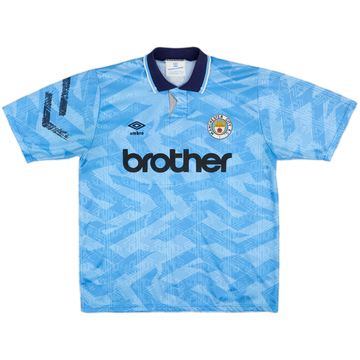 1991-93 Manchester City Home Shirt - 6/10 - (L)