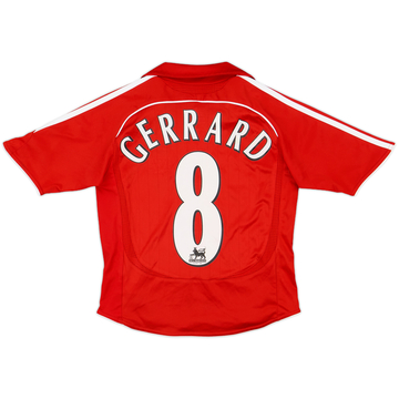 2006-08 Liverpool Home Shirt Gerrard #8 - 6/10 - (XL)