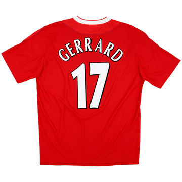 2002-04 Liverpool 'Worthington Cup Final' Home Shirt Gerrard #17 - 9/10 - (L)