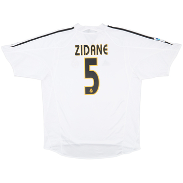 2004-05 Real Madrid Home Shirt Zidane #5 - 9/10 - (XL)