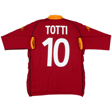 2002-03 Roma Home L/S Shirt Totti #10 - 7/10 - (L)