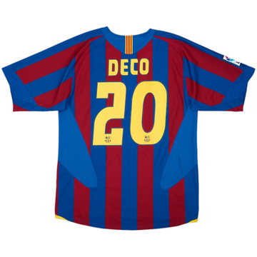 2005-06 Barcelona Home Shirt Deco #20 - 8/10 - (L)