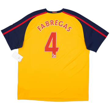 2008-09 Arsenal Away Shirt Fabregas #4 - 6/10 - (XXL)