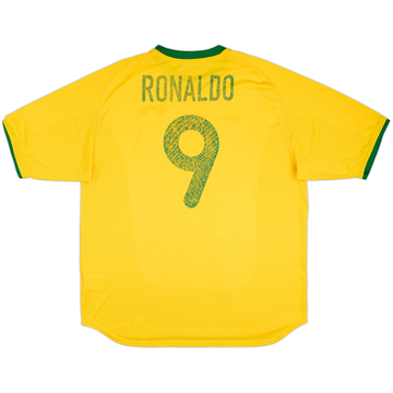 Camiseta de local de Brasil 2000-02 Ronaldo #9 - 5/10 - (XL)