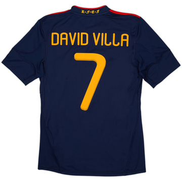 Camiseta de visitante de España 2010-11 David Villa #7 (S)