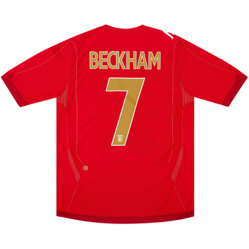 1996-97 England Away Shirt Beckham #7 - 6/10 - (M)