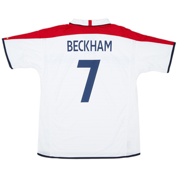 2003-05 England Home L/S Shirt Beckham #7 (XL)
