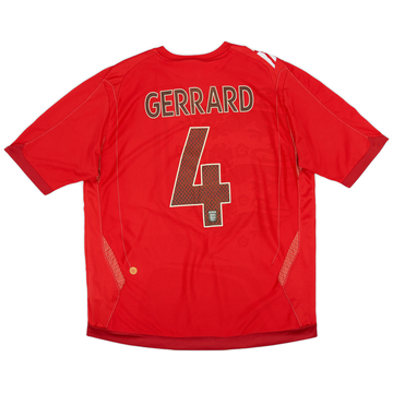 04/06 UMBRO × ENGLAND Away Game Shirts 2006-08 England Away Shirt Gerrard #4 - 5/10 - (XL)
