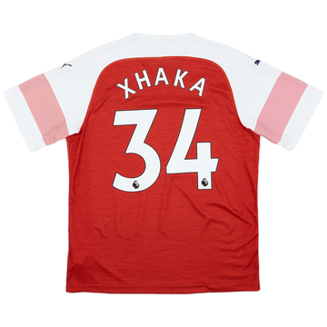 2018 19 Arsenal Home Shirt Aubameyang 14 7 10 L