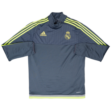 2015-16 Real Madrid adidas 1/4 Cremallera Top de perforación - 8/10 - (M)