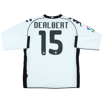 2010-11 Valencia Player Issue Home L/S Shirt Dealbert #15 - 8/10 - (XL)