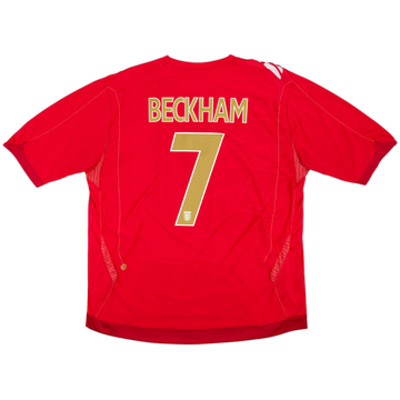 2006-08 England Away Shirt Beckham #7 - 5/10 - (XXL)
