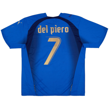 イタリア代表 DEL PIERO 7 サッカーシャツ 2002 Italy Home Shirt Del Piero #7 - 6/10 - (M)