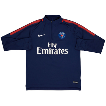 2017-18 Paris Saint-Germain Nike 1/4 Zip Drill Top - 7/10 - (S)