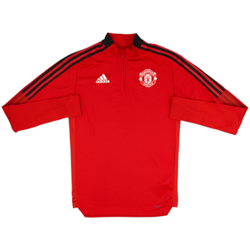 2021-22 Manchester United adidas 1/4 Zip Top de entrenamiento - 8/10 - (S)