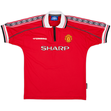 1998-00 Manchester United Home Shirt - 5/10 - (L.Boys)