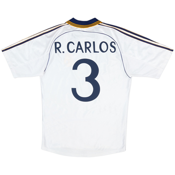 1998-00 Real Madrid Home Shirt R.Carlos #3 - 8/10 - (M)