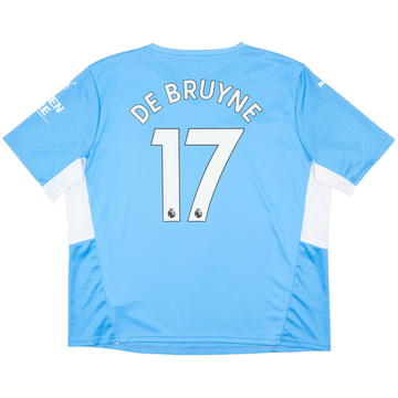 2021-22 Manchester City Home Shirt De Bruyne #17 - 9/10 - (M)