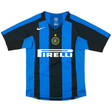 【レア】NIKE INTER MILAN 05/06 HOM ユニフォーム 半袖 2004-05 Inter Milan Home Shirt - 6/10 - (M.Boys)
