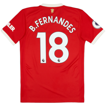 雑誌で紹介された 2021-22 Manchester United Home Shirt B.Fernandes #18 - 8/10 ウェア