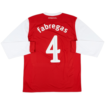 2010-13 Arsenal Away L/S Shirt Fabregas #4 (XL)