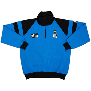 ウェア inter 90's 1990-91 Inter Milan Uhlsport 1/4 Zip Sweat Top - 7/10 - (L)
