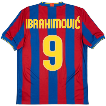 2009-10 Barcelona Home Shirt Ibrahimovic #9 - 6/10 - (S)