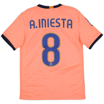 2013-14 Barcelona Home Shirt A. Iniesta #8 - 8/10 - (XL.Boys)