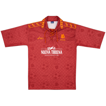 ウェア 90s 1994/1995 AS ROMA soccer game shirt 1994-95 Roma Match Issue Home Shirt #14