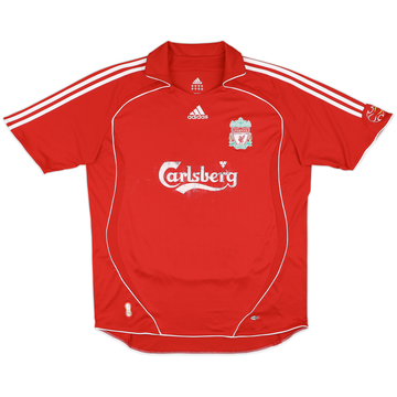 ウェア LIVERPOOL GERRARD 08-09 home uniform 2006-2007 Liverpool Steven Gerrard #8 Home Short Sleeve