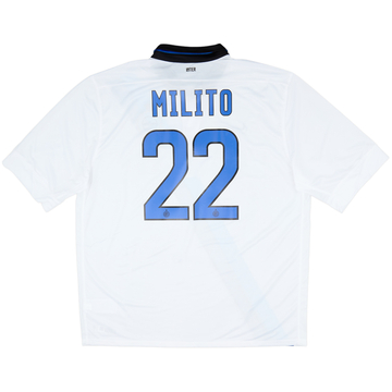 2011-12 Inter Milan Away Shirt Milito #22 (XXL)