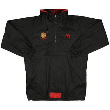 1999-00 Manchester United Umbro Hooded 1/4 Zip Rain Jacket - 8/10