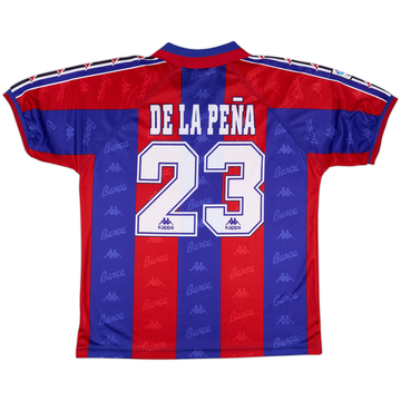 1995-97 Barcelona Home Shirt De la Pena #23 - 9/10 - (XL)