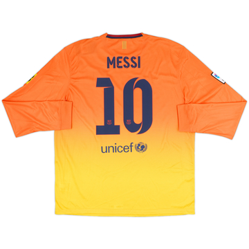 2012-13 Barcelona Away L/S Shirt Messi #10 (XXL)