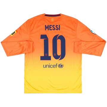 2012-13 Barcelona Away L/S Shirt Messi #10 (XXL)