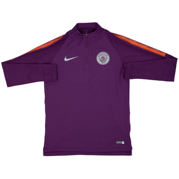 2018-19 Manchester City Nike 1/4 Zip Training Top - 9/10 - (S)